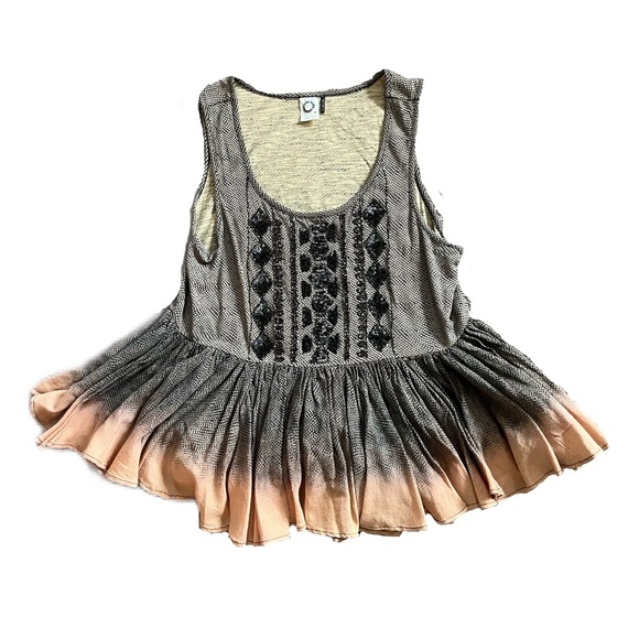 🐦‍⬛Boho Anthropologie tank top🐦‍⬛ - Picture 1 of 3